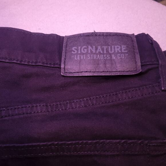 Levis Signature Mens Black S67 Jeans Athletic Straight Leg 34 X34 Zipper Pocket - Picture 4 of 9